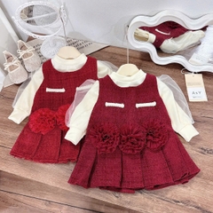 Váy Tết cao cấp 6 (3 hoa)