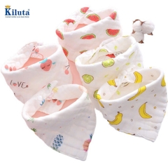 Set 5 khăn yếm tam giác xô nhăn