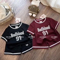 Bộ cộc cotton zip 91