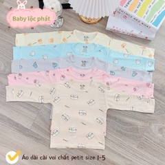 Áo dài sơ sinh Lộc Phát (cài vai)