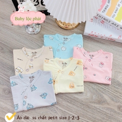 Áo dài sơ sinh Lộc Phát (cúc)