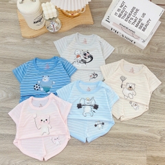 Bộ cộc hãng NouBaby kẻ