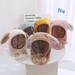 Mũ lông kèm kính cho bé