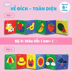 Set 3 bộ kich thích thị giác cho bé (giấy)