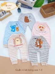 Quần kẻ in mông cho bé