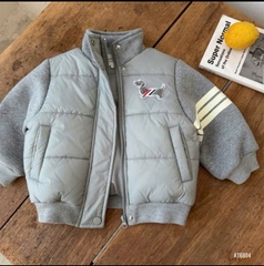 Áo khoác phao phối tay nỉ Hàn