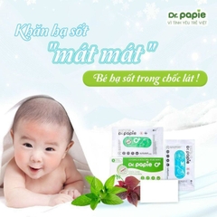 Khăn lau hạ sốt Dr Papie (0-3m+)