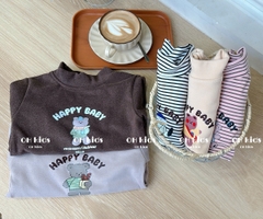 Áo giữ nhiệt Zip lông kẻ nhí 2