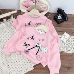 Bộ nơ hồng chấm bi