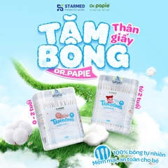 Tăm bông sơ sinh Dr Papie 280pcs