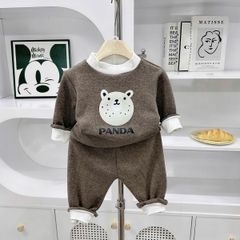 Bộ dài len lông thỏ cổ 3p