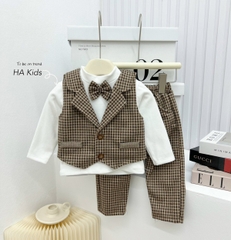 Set công tử bé trai kẻ cao cấp