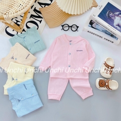 Bộ dài sơ sinh Unchi nỉ thông hơi