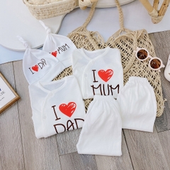Bộ dài sơ sinh I love Pama