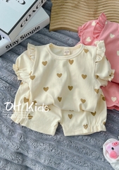Bộ cộc cotton zip bèo