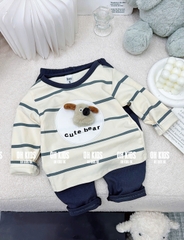 Bộ cotton kẻ cún