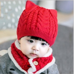 Mũ kèm khăn tai mèo