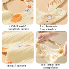 Yếm Muslin hoa cc3