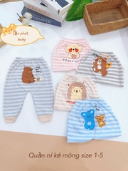 Quần kẻ in mông cho bé