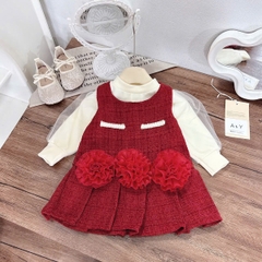 Váy Tết cao cấp 6 (3 hoa)