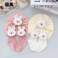 Set mũ tất bé gái (thỏ)