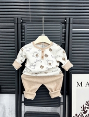 Bộ dài len lông thỏ cổ trụ