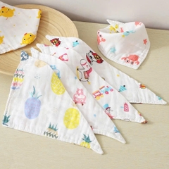 Set 5 khăn yếm tam giác xô nhăn