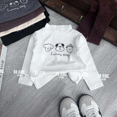 Áo giữ nhiệt Zip lông cún nhí