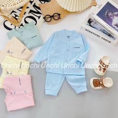 Bộ dài sơ sinh Unchi nỉ thông hơi