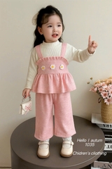 Bộ dài len lông thỏ hoa