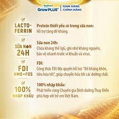 Sữa bột Grow plus vàng Lactoferrin các số