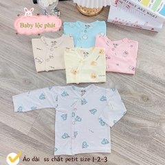 Áo dài sơ sinh Lộc Phát (cúc)