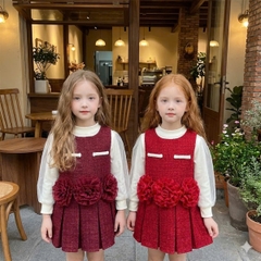 Váy Tết cao cấp 6 (3 hoa)