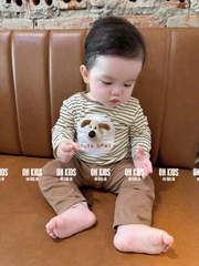 Bộ cotton kẻ cún