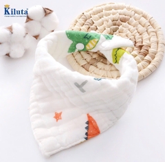 Set 5 khăn yếm tam giác xô nhăn