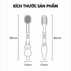 Set 2 rơ lưỡi silicone vàng (trơn)