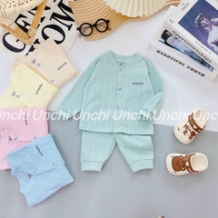 Bộ dài sơ sinh Unchi nỉ thông hơi