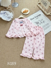 Bộ dài bé gái bèo xô lụa đẹp