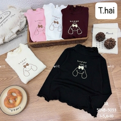 Áo giữ nhiệt cotton cổ bèo thỏ (nhí)