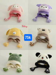 Mũ len thú ngộ ngĩnh (size to)