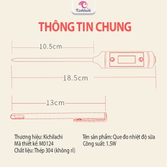 Nhiệt kế đo nhiệt độ sữa/nước tắm Kichi