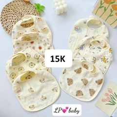 Yếm ăn dặm xô Muslin U