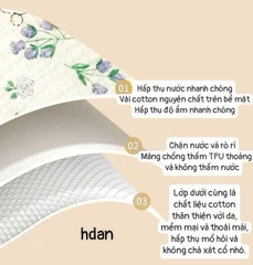Yếm Muslin tròn phối ren