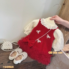 Váy xuông kim tuyến chân ren 1