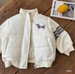 Áo khoác phao phối tay nỉ Hàn