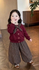 Bộ dài kèm khăn cổ cao cấp