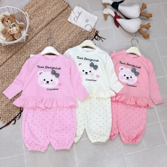 Bộ dài gấu cotton đẹp