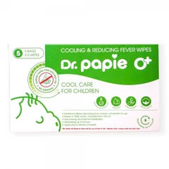 Khăn lau hạ sốt Dr Papie (0-3m+)