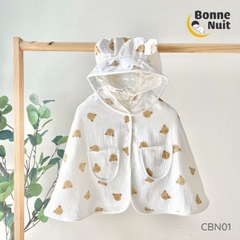 Áo choàng nắng Muslin kèm kính