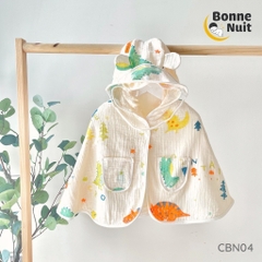 Áo choàng nắng Muslin kèm kính